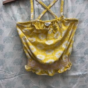 Mini Biden kids yellow halter top